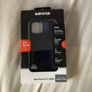 Survivor Strong for iPhone 12 Mini 5.4” New Sealed Clear Phone Case Navy Blue
